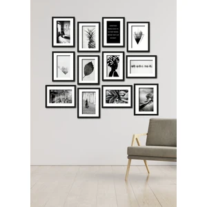 12 Parça Siyah Beyaz Desenler Duvar Dekoru Salon Oturma Yatak Odası Ofis Mutfak Için Tablo Seti