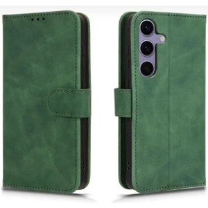 Samsung Galaxy S25 Fe Kılıf 360 Tam Kaplar Deri Dokulu Kapaklı Cüzdan Standlı Kartvizitli Kopçalı Kapak