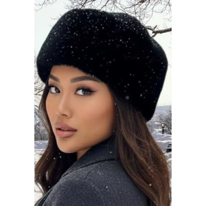 Kadın Kışlık Vegan Kürk Peluş Kalpak Şapka