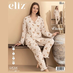 Eliz Kadın Pijama Takımı Uzun Kollu