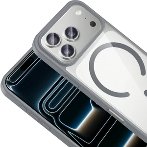 Nova Global Apple iPhone 17 Pro Max Kılıf M-Safe Wireless Şarj Özellikli Silikon Zore Ege Kapak- Gri