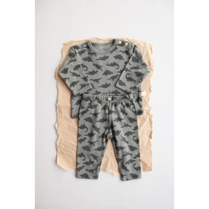 Dinozor Baskılı Bebek Alt Üst Takım