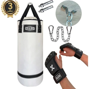 Polystar 90 x 35 cm Boks Kum Torbası Beyaz - Eldiven Hediyeli