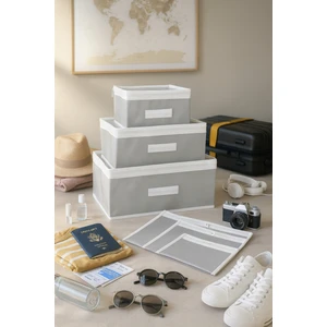 6'lı Bebek Bakım Çantası Hastane Çıkış Doğum Çantası ,organizer Set / Gri