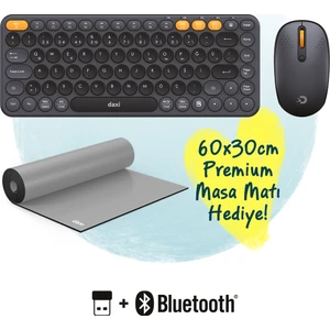 MK350 Creator Pro Sessiz 3 Kanallı Bluetooth + 2.4g Wireless Türkçe Q Klavye Mouse Seti