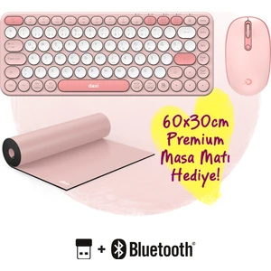 MK350 Creator Pro Sessiz 3 Kanallı Bluetooth + 2.4g Wireless Türkçe Q Klavye Mouse Seti