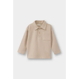 Erkek Bebek Gömlek Yaka Selanik Kumaş Sweatshirt F9367A525WN