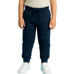 Çocuk Kışlık Pamuklu Eşofman Altı Çift Cepli Siyah