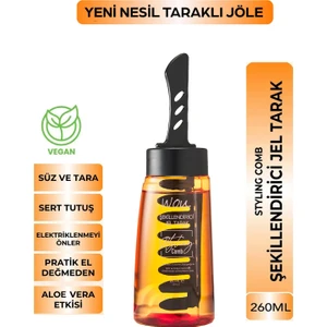 Saç Şekillendirici Jel Tarak 260 ml Işıltılı ve Dolgun Görünüm Ekstra Güçlü ve Saç Bakım Etkisi