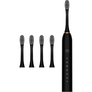 Elektrikli Diş Fırçası 4 Diş Kafaları Ipx7 Su Geçirmez Otomatik Diş Fırçası Siyah