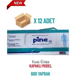 Kapaklı Perine ve Vücut Temizleme Mendili Alkolsüz 50'li 12 Adet