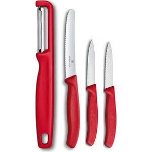 Kırmızı Soyaca ve Soyma Bıçak Seti
