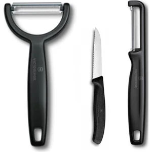 Yan ve Sapan Soyacak 8 cm Tırtırlı 3'lü Set Siyah