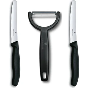 Soyacak ve Bıçak Seti Victorinox Testere Ağızlı Black New Set