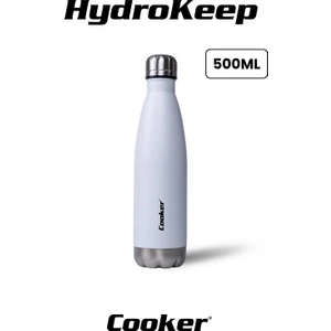 Hydrokeep 500 ml Paslanmaz Çelik Termos – Çift Kat Vakumlu, Sızdırmaz Kapaklı, 6 Saat Sıcak & Soğuk Tutma”