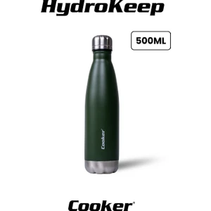 Hydrokeep 500 ml Paslanmaz Çelik Termos – Çift Kat Vakumlu, Sızdırmaz Kapaklı, 6 Saat Sıcak & Soğuk Tutma”