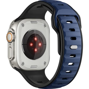 Good Case Apple Watch Ultra (49MM) Uyumlu Yeni Tasarım Silikon KORDON-135 Lacivert-Siyah