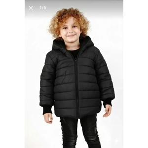 Erkek Çocuk Su ve Rüzgar Geçirmez Içi Kürklü Kapişonlu Mont