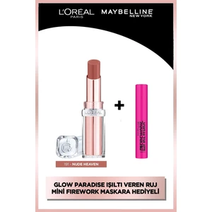 Glow Paradise 191 Işıltı Veren Ruj & Firework Mini Maskara Hediyeli