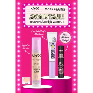 Bare With Me 01 & Superlock Göz Alıcı Göz Makyajı Seti & Sky High Mini Maskara Hediyeli