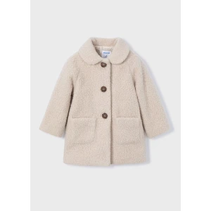4439-49 Kız Çocuk Bej Kürklü Mont