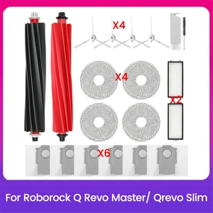 Roborock Q Revo Master, Qrevo Slim Robot Süpürge Ana Yan Fırça Paspas Bezi Hepa Filtre Toz Torbası Için Yedek Kit (Yurt Dışından)