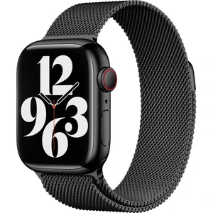 Good Case Apple Watch 11 (46MM) Uyumlu Mıknatıslı Hasır Metal Kordon-01 Siyah