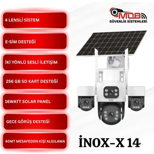 INOX-X14 4lens Esim Solar Kamera