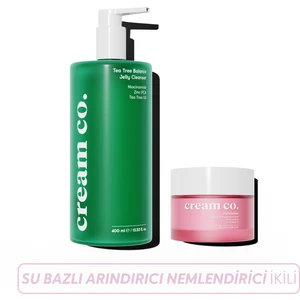 Cream Co. Arındırıcı Su Bazlı Temizleyici Nemlendirici İkili (Hyaluronic Acid + Tea Tree Oil)