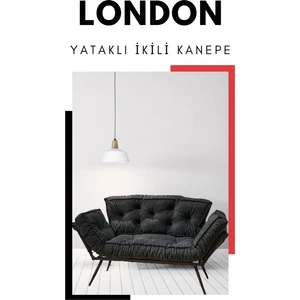 London Signature Edition | Luxury Convertible Sofa | Yatak Olabilen Mekanizmalı Ikili Kanepe | Uzun Ömürlü Koltuk