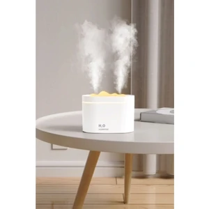 Humidifier 800 ml Ultrasonik Hava Nemlendirici Double Spray Buhar Makinesi ve Aroma Difüzörü