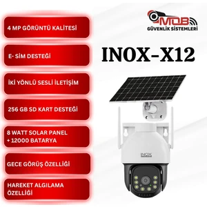 X12 E-Sim Solar Kamera 4mp