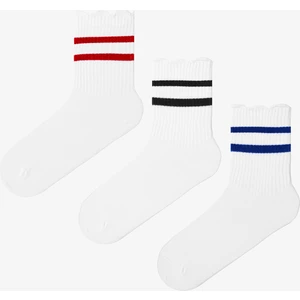 3 Çift Pamuklu Fırfırlı Tenis Soket Çorap