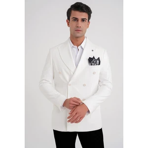 C 646 Ceket Slim Ekru Casual