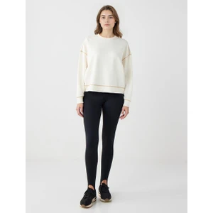 Jimmy Key Siyah Dar Kesim Yüksek Bel Lastikli Paça Örme Tayt