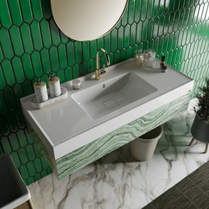 Calia 500 x 1200 mm Etajerli Akrilik Banyo Lavabosu