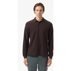 Erkek Kahverengi Classic Fit Uzun Kollu Polo Yaka T-Shirt K57351T.20C