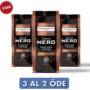 Caffe Nero Decaf Classico Öğütülmüş Kahve 3 Paket (600 Gr)