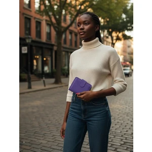 Deri Fermuarlı Küçük Kadın Cüzdanı