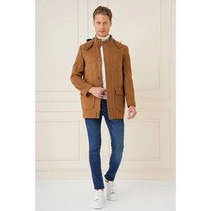 Ka 083 Slim Fit Camel Spor Kaban