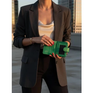 Deri Fermuarlı Küçük Kadın Cüzdanı