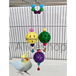 Alice Shop Sultan Sevda Cennet Papağanı Muhabbet Kuşu Sarkıt Zilli Toplu Oyuncak