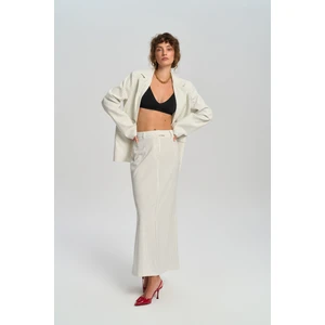 Bruno Çizgili Ekru Etek