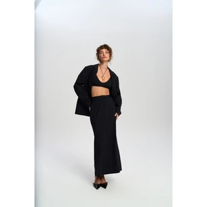 Bruno Çizgili Lacivert Etek