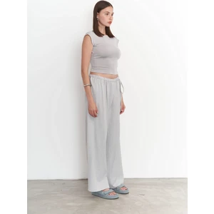 Harmony Yan Bağlama Gri Pantolon