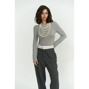 Zelmira Ters Kemer Füme Pantolon