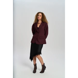 Briella Belden Oturtmalı Bordo Blazer