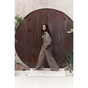 Mirabella Açık Kahve Gömlek Pantolon Takım