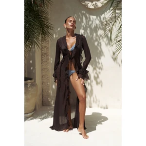 Freya Kahve Uzun Elbise