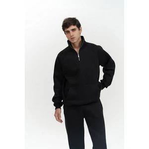 Stephen Fermuarlı Siyah Erkek Eşofman Takım